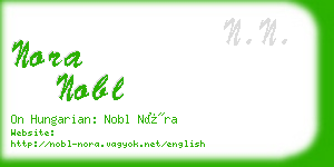 nora nobl business card